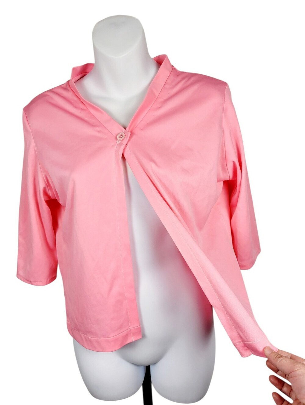 2/$20 Y2K Pink One Button Top Blouse Size: M